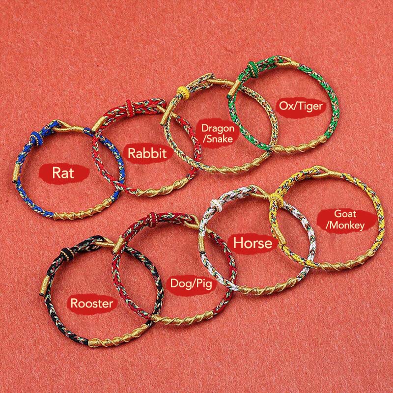 Chinese Zodiac Protection Braided String Bracelet