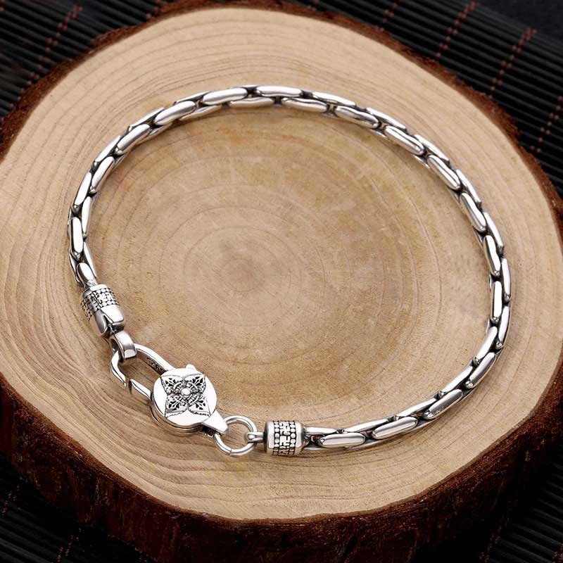 Copper Plated Silver Om Mani Padme Hum Strength Bracelet