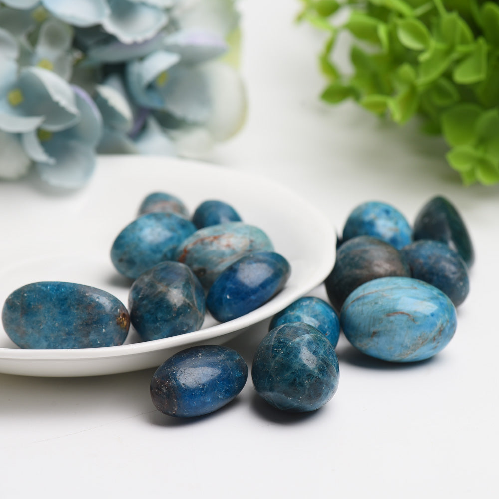 25-30mm Blue Apatite Tumbled Crystal Stones