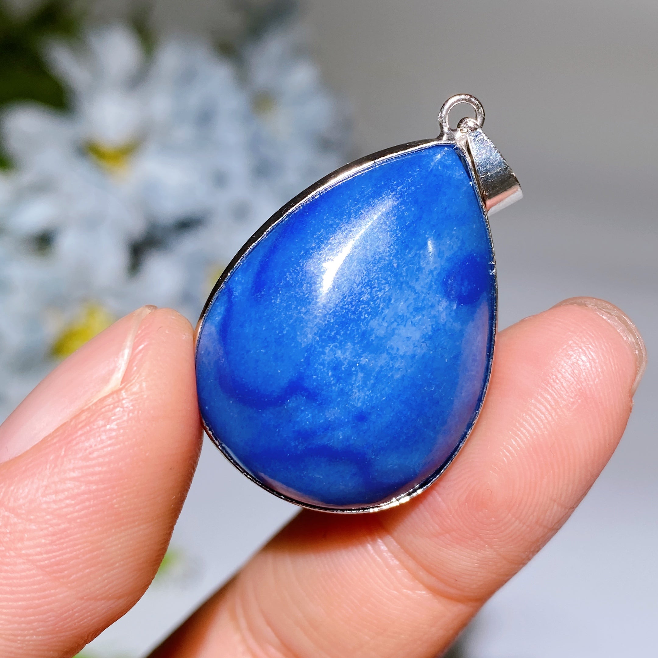 25-30mm Blue Aventurine Teardrop Pendant for Healing