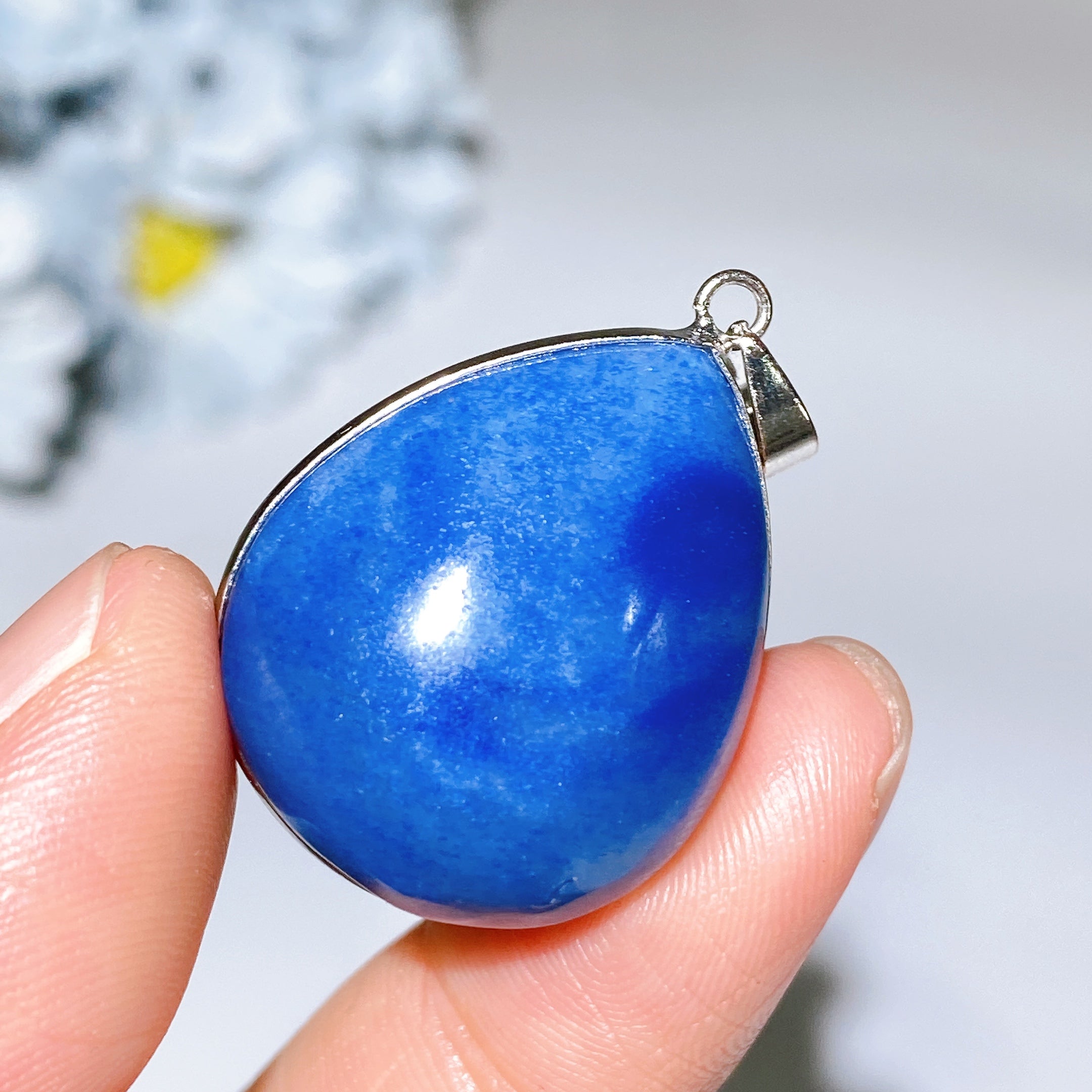 25-30mm Blue Aventurine Teardrop Pendant for Healing