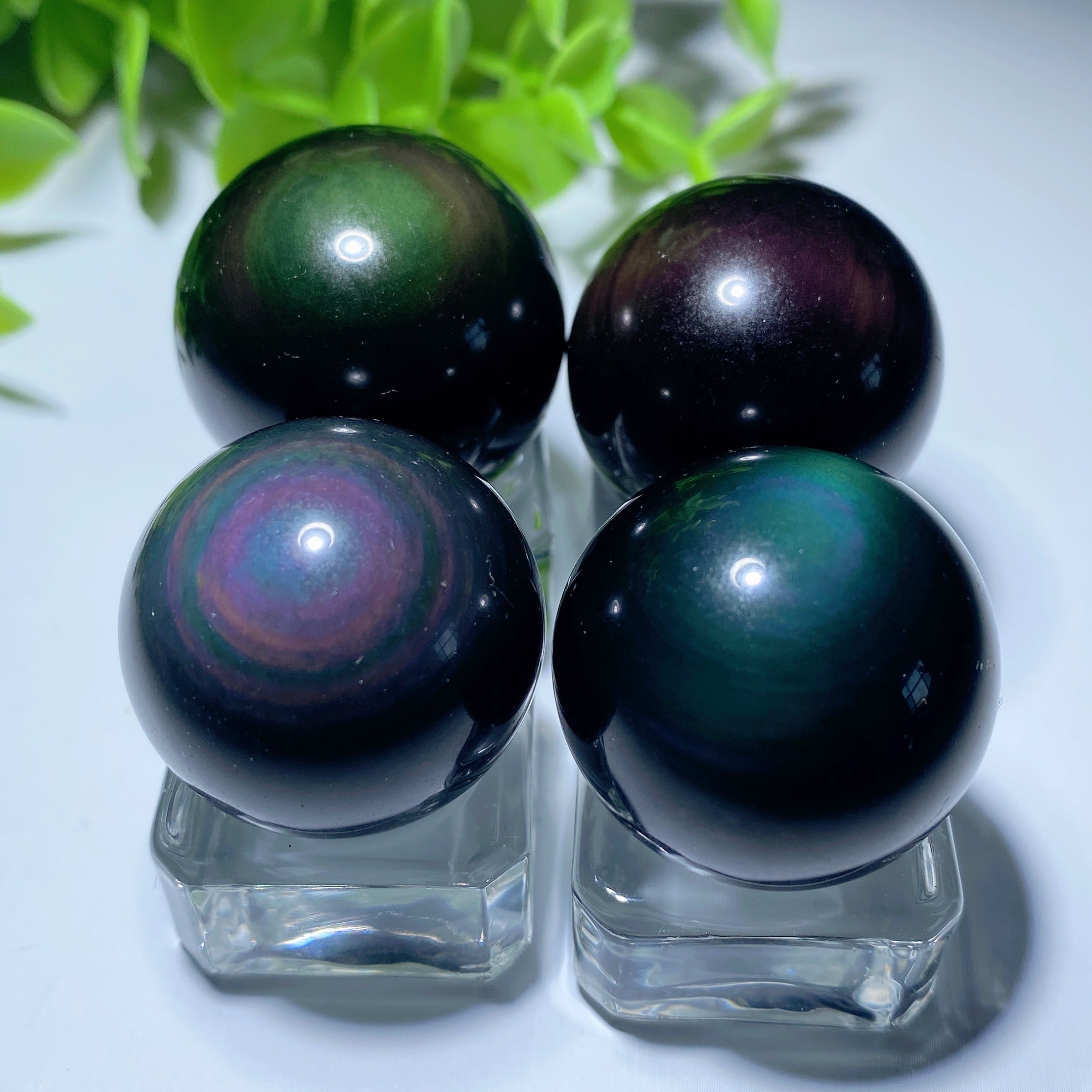 25-30mm Rainbow Obsidian Crystal Sphere for Healing