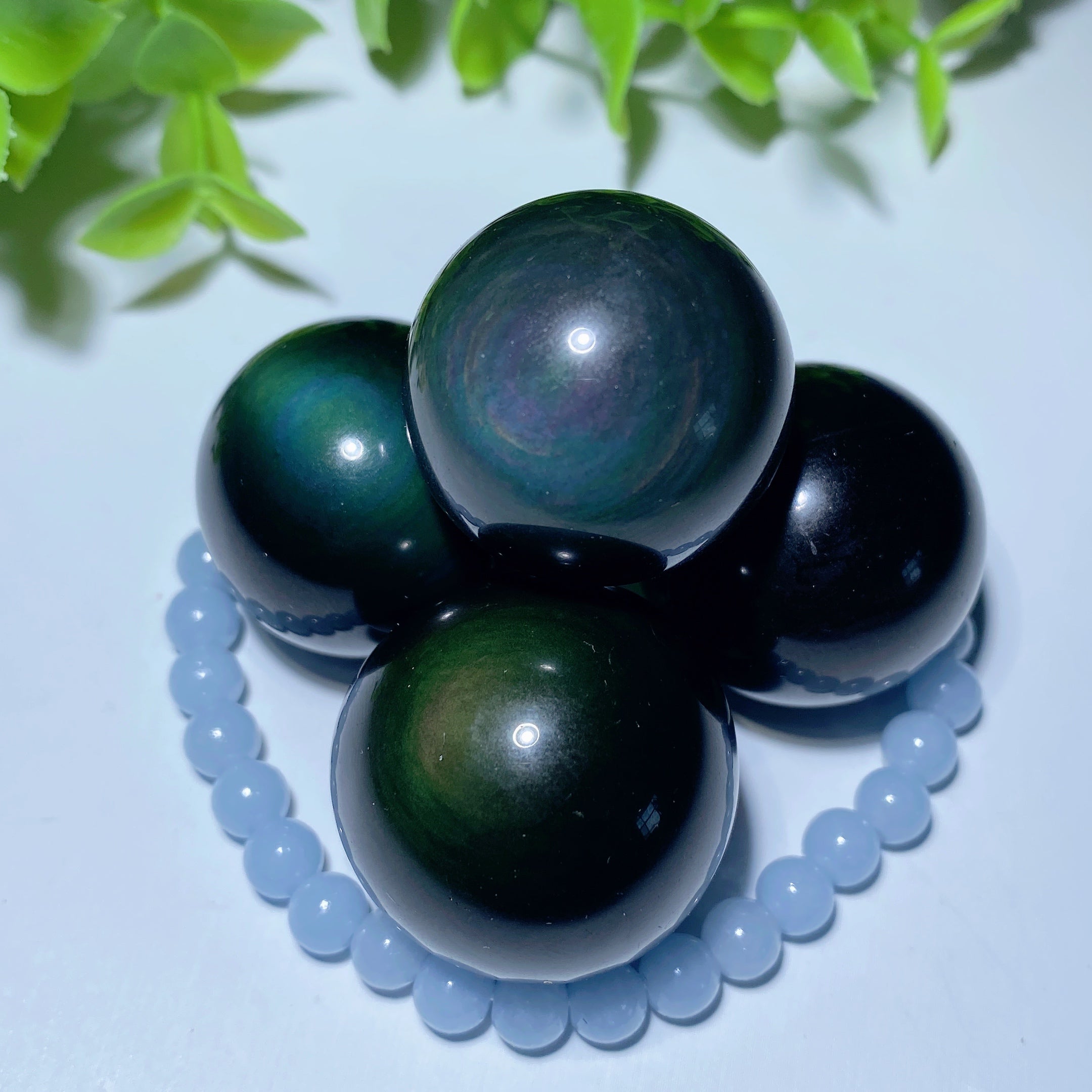 25-30mm Rainbow Obsidian Crystal Sphere for Healing