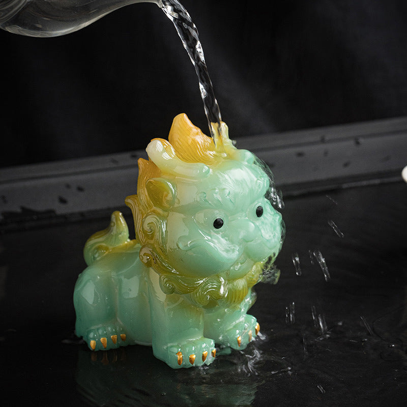 Color Changing PiXiu Resin Tea Pet | Zen Home Decor