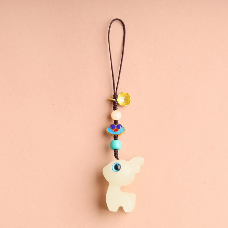 Glowstone Lucky Deer Key Chain for Spiritual Jewelry Blessing