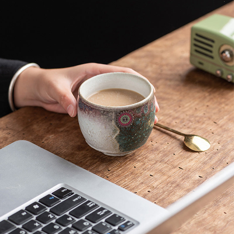 250ml Sunflower Kiln Change Ceramic Zen Coffee Mug