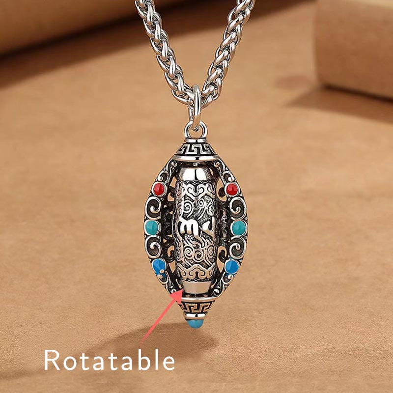 Om Mani Padme Hum Rotatable Necklace Pendant | Purity