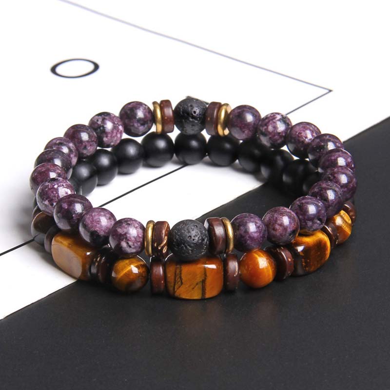 8mm Tiger Eye Emperor Stone Healing Bracelet for Meditation