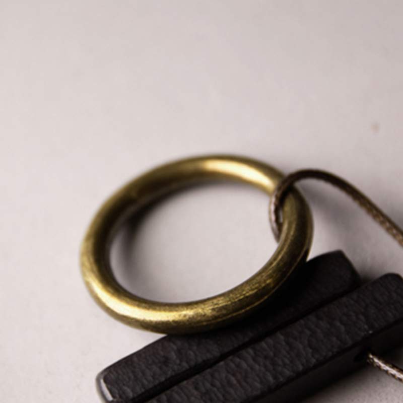 Ebony Wood Zen Circle Necklace for Enlightenment & Calm