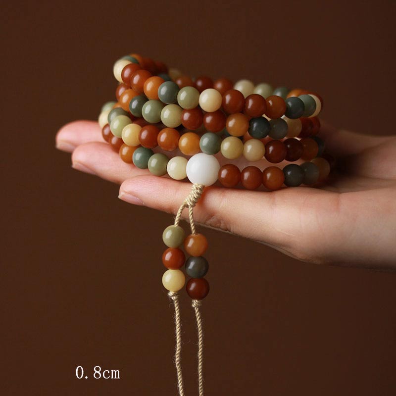 8mm Bodhi Seed Harmony Wisdom Mala Bracelet