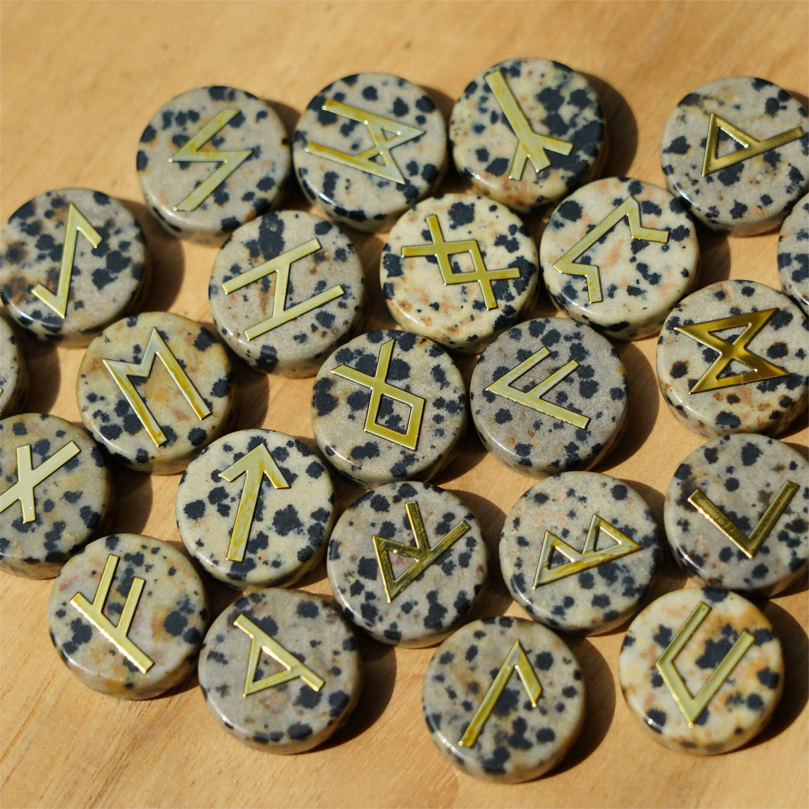 25pcs Mixed Crystal Runes Healing Set | 15mm Polished Stones