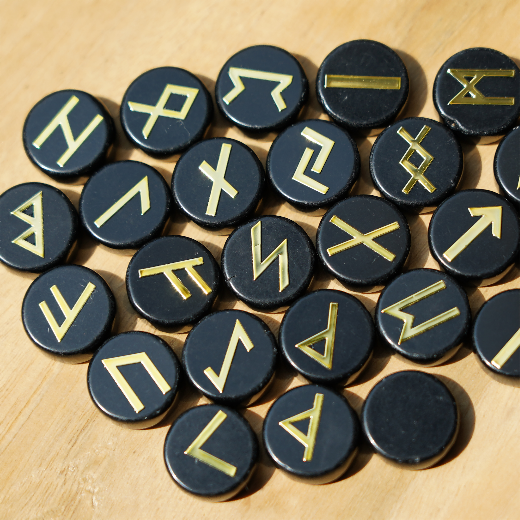 25pcs Mixed Crystal Runes Healing Set | 15mm Polished Stones