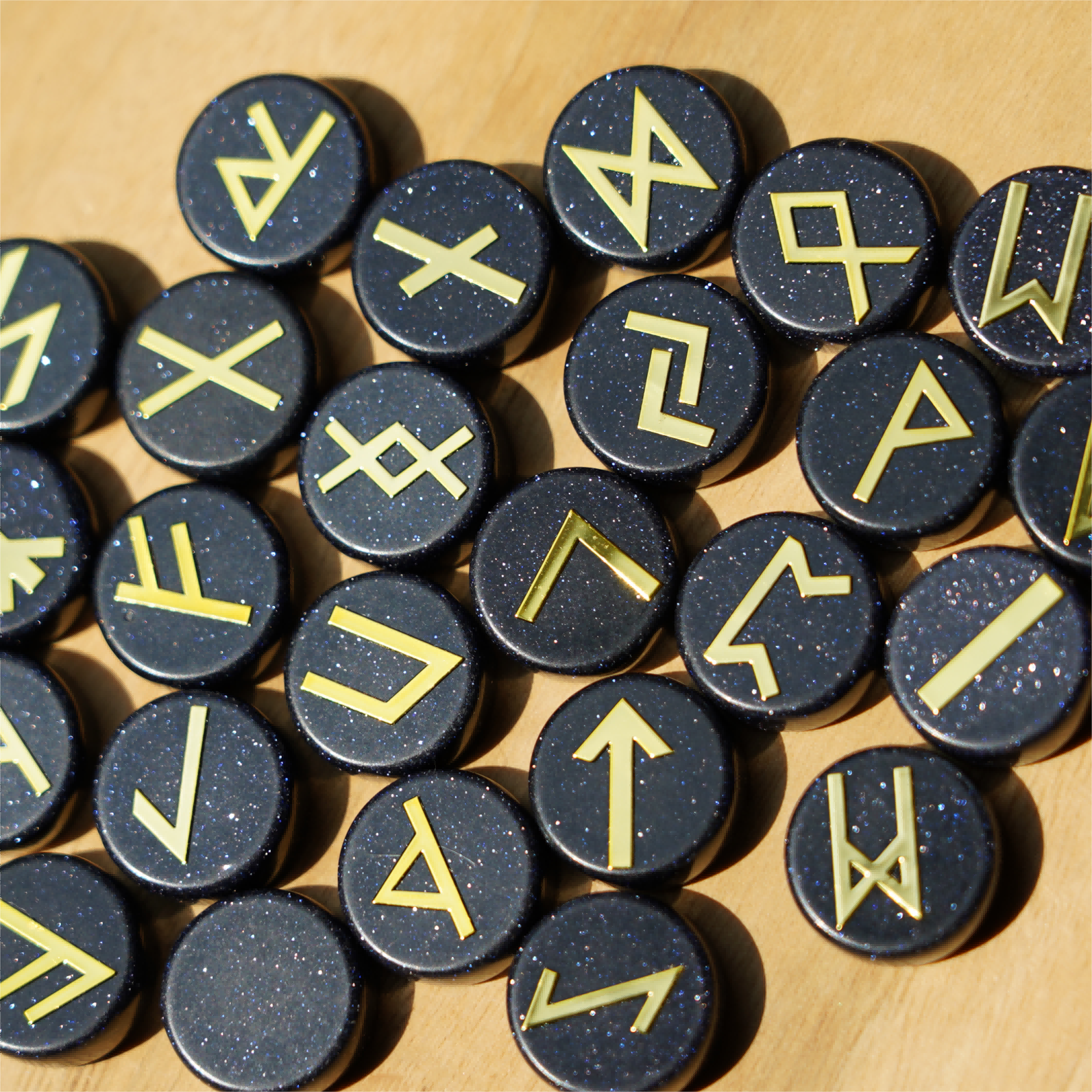 25pcs Mixed Crystal Runes Healing Set | 15mm Polished Stones