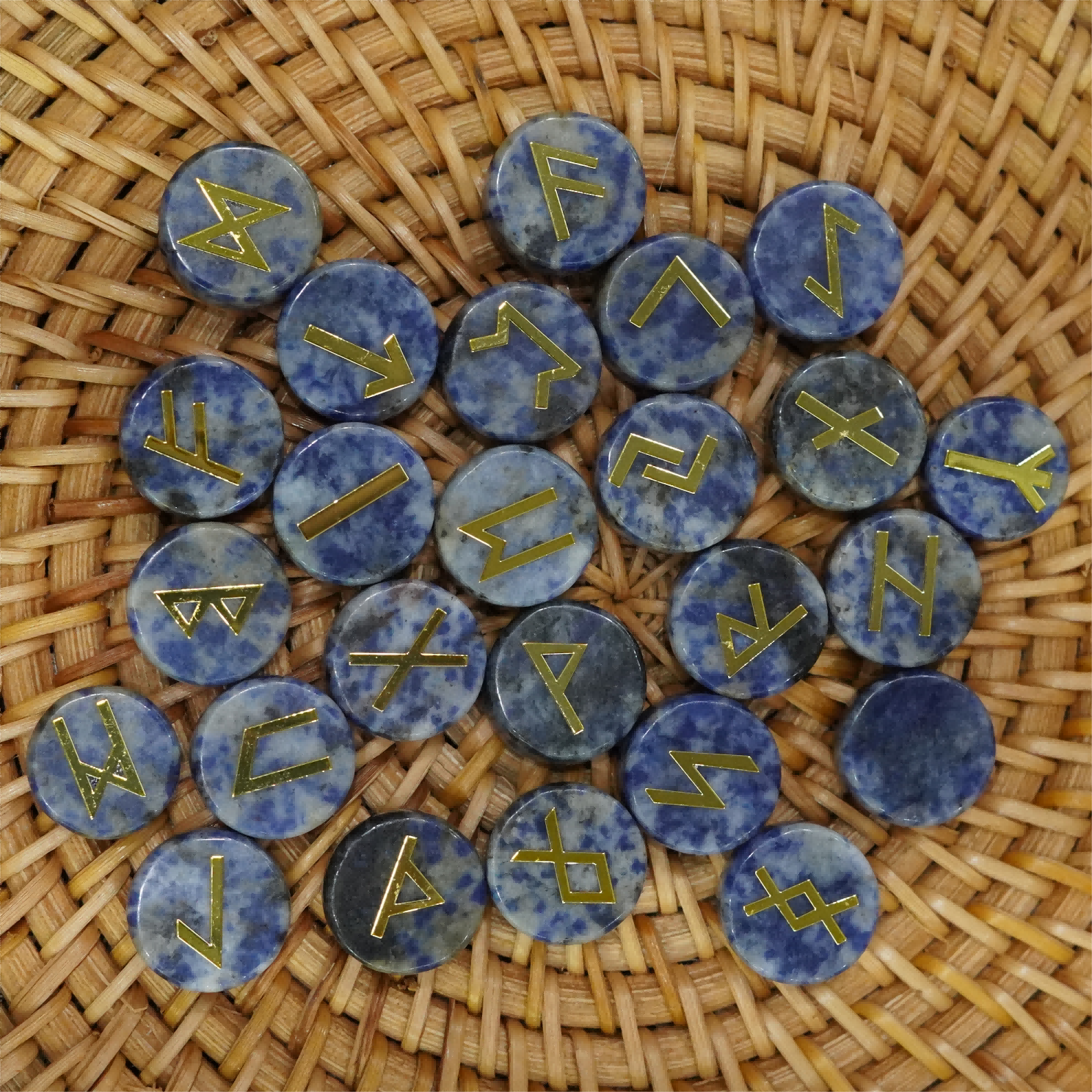 25pcs Mixed Crystal Runes Healing Set | 15mm Polished Stones