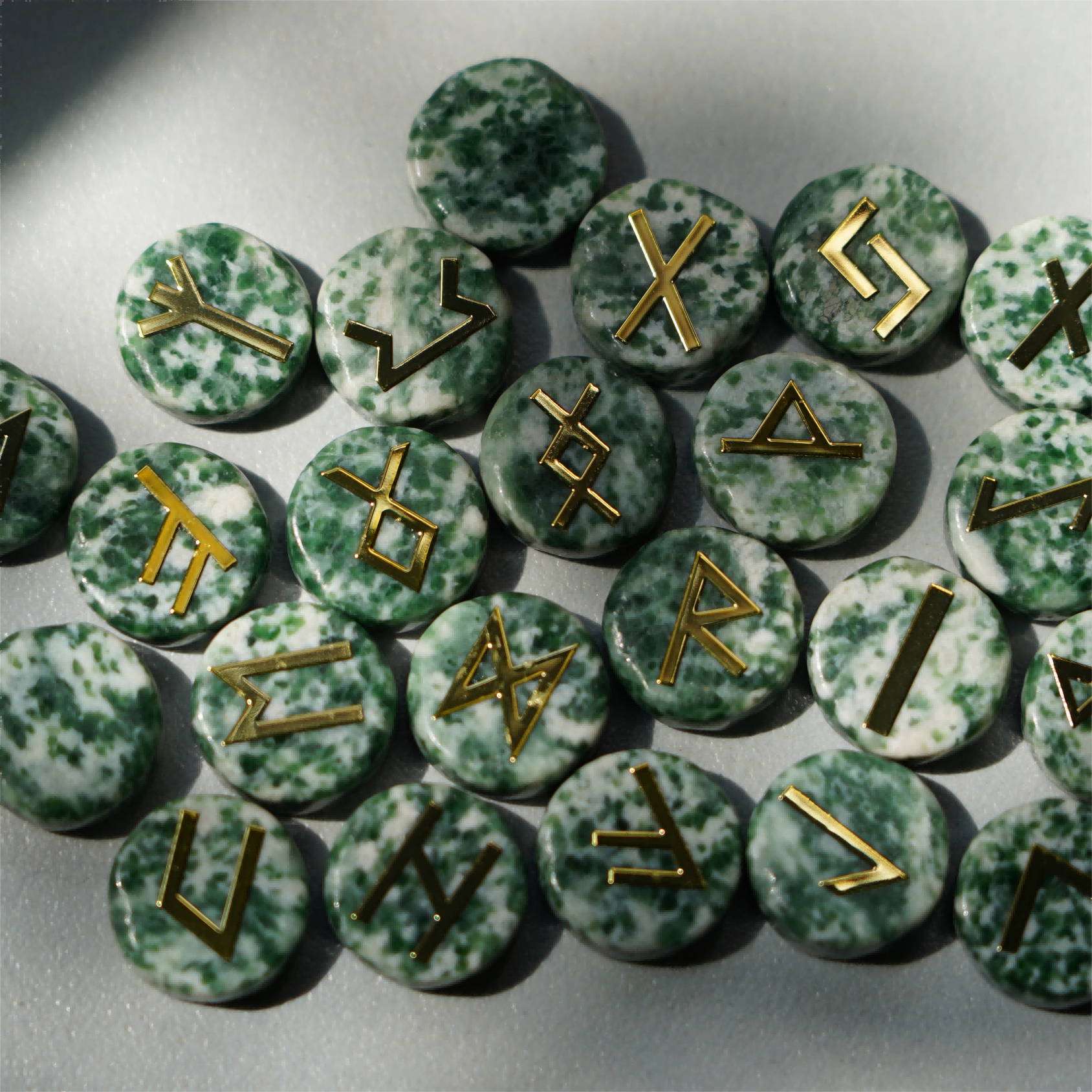 25pcs Mixed Crystal Runes Healing Set | 15mm Polished Stones