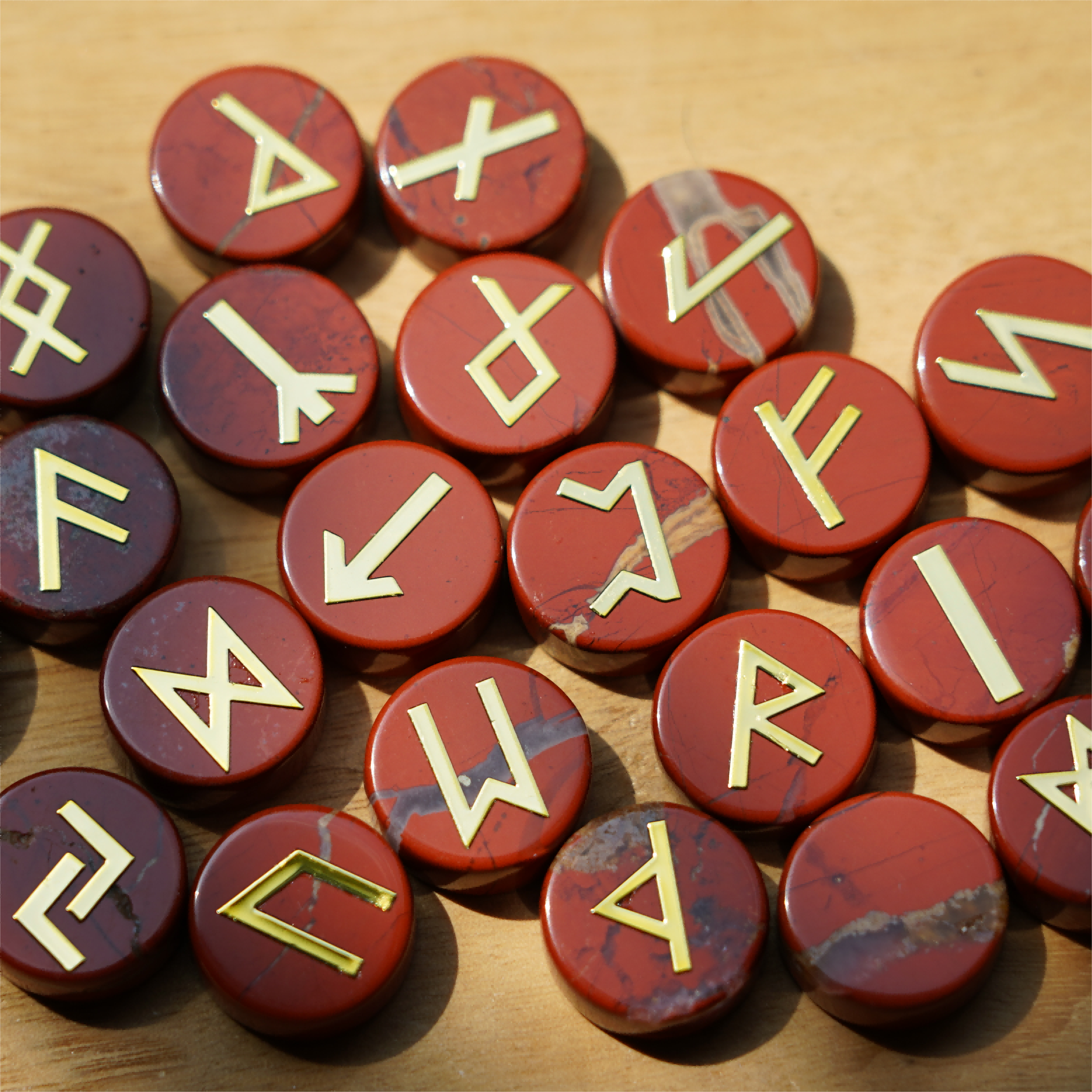 25pcs Mixed Crystal Runes Healing Set | 15mm Polished Stones