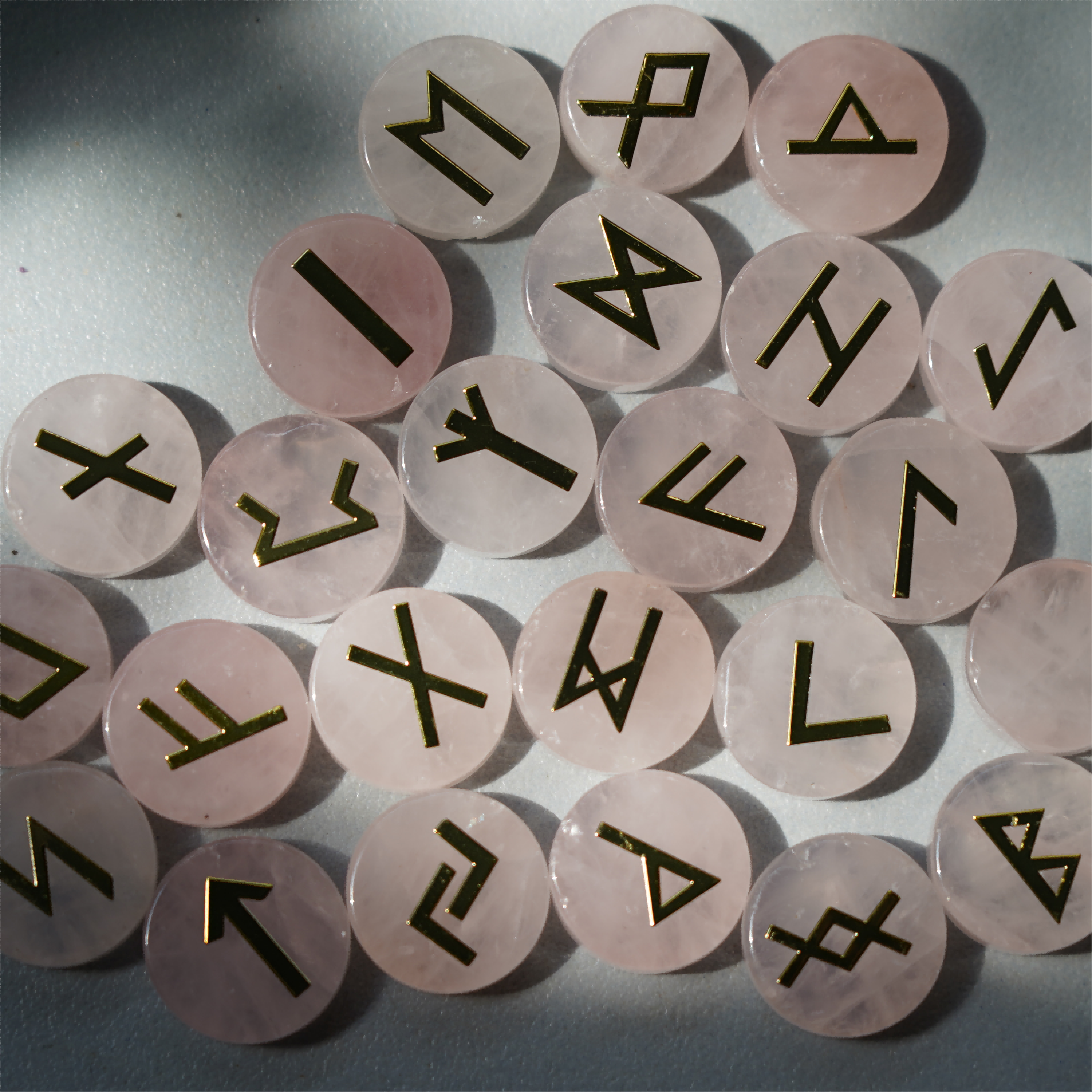 25pcs Mixed Crystal Runes Healing Set | 15mm Polished Stones