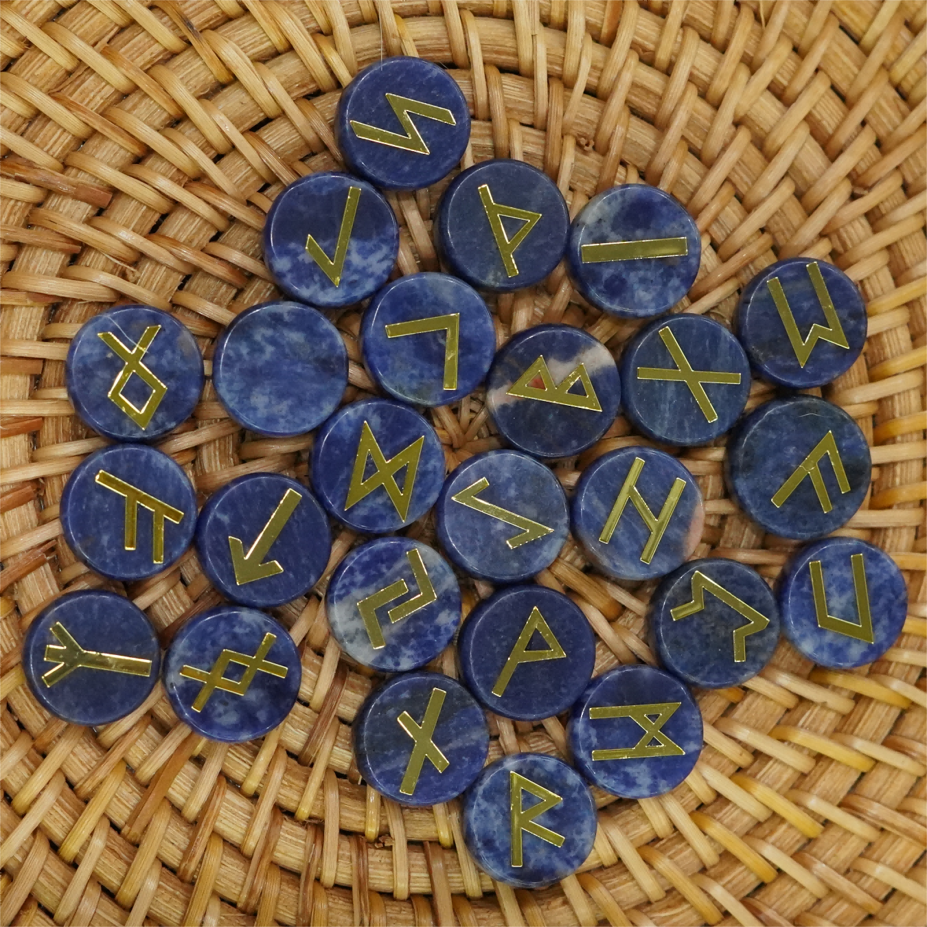 25pcs Mixed Crystal Runes Healing Set | 15mm Polished Stones