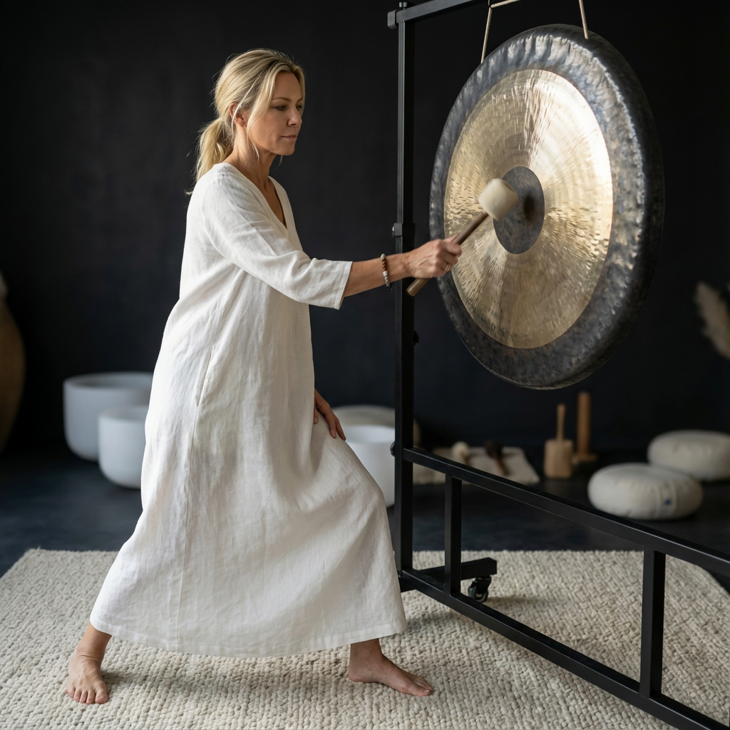 26 Inch Chinese Gong with Stand and Mallet - Percussion Instrument