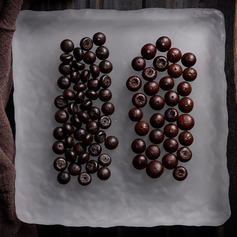 108 Beads Bodhi Seed Mala Bracelet with Hetian Cyan Jade Protection