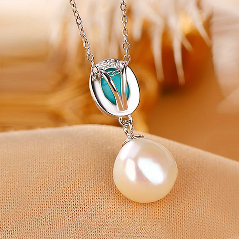 925 Sterling Silver Pearl Turquoise Healing Wisdom Jewelry Set