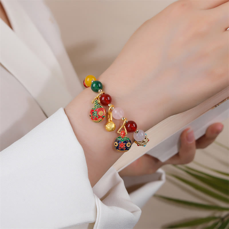 Agate Success Bracelet with Gold Swallowing Beast Power 8mm