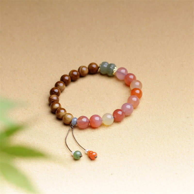 8mm Kuka Seed Yanyuan Agate Hetian Jade Protection Bracelet