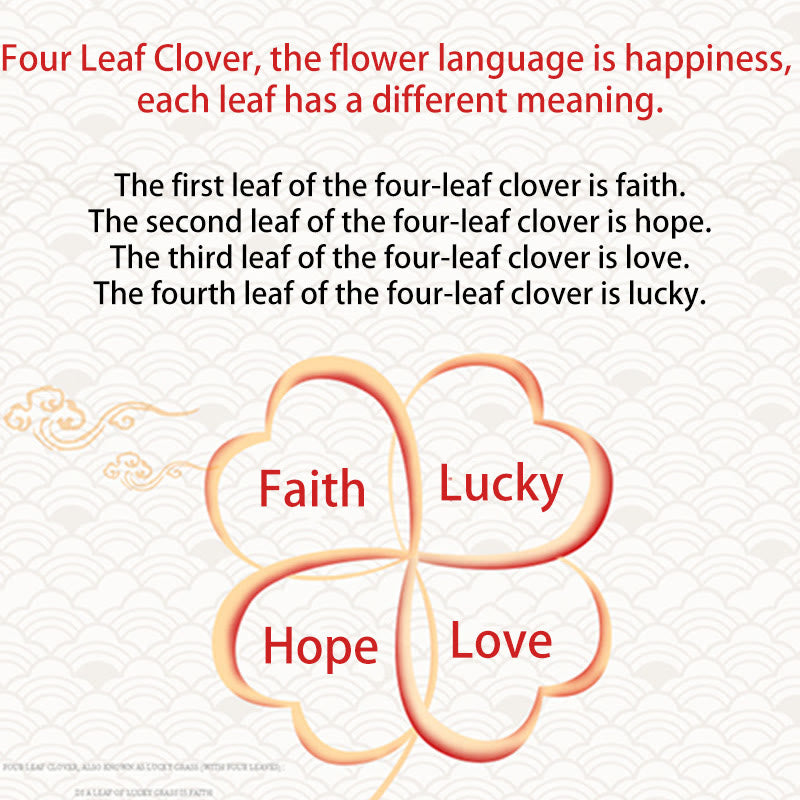 Color-changing Four Leaf Clover Red String Bracelet in 925 Silver for Luck