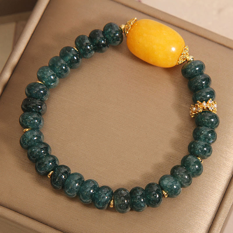 Green Jade Abacus Beads Luck Bracelet 14-16cm