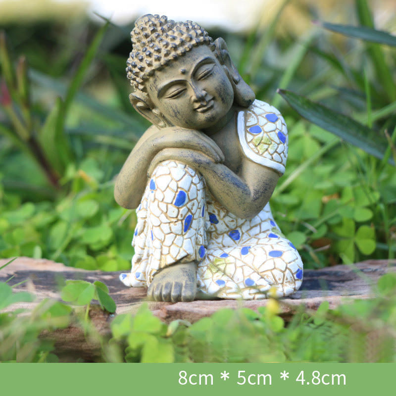 Meditating Zen Buddha Resin Statue for Serenity & Calm