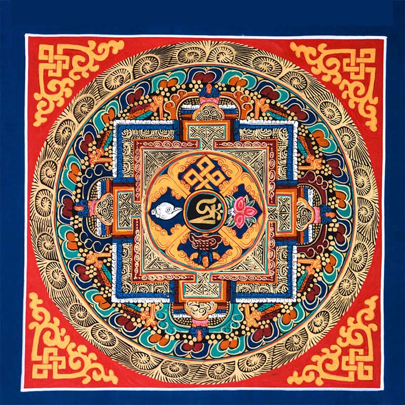 26cm Tibetan Handmade Thangka Painting | Meditation Blessing Art