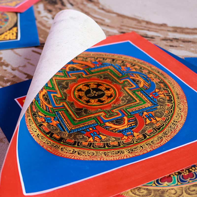 26cm Tibetan Handmade Thangka Painting | Meditation Blessing Art