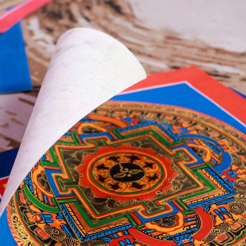 26cm Tibetan Handmade Thangka Painting | Meditation Blessing Art