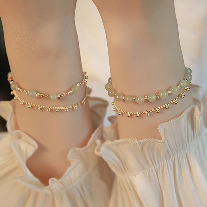 2 Layers Hetian Jade Bracelet for Luck & Prosperity