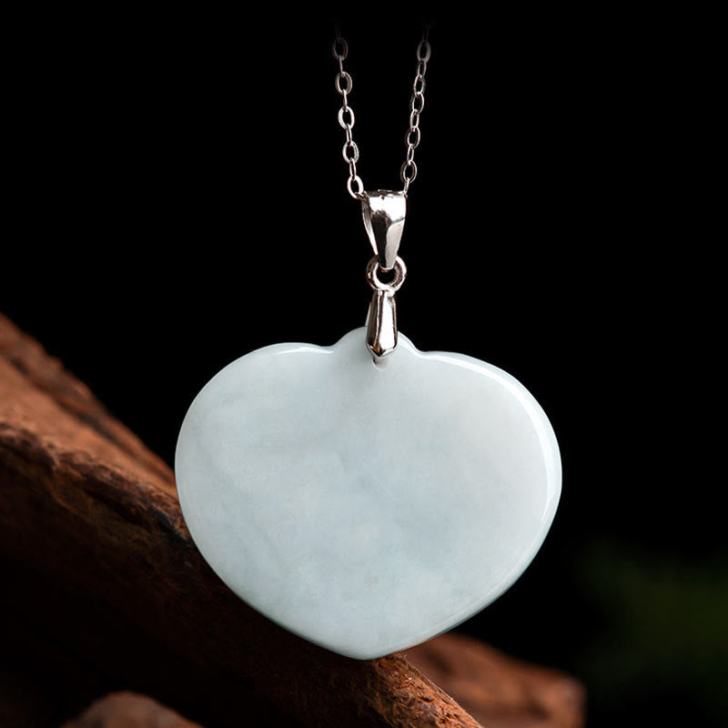 White Jade Buddha Necklace for Luck | Sterling Silver Pendant