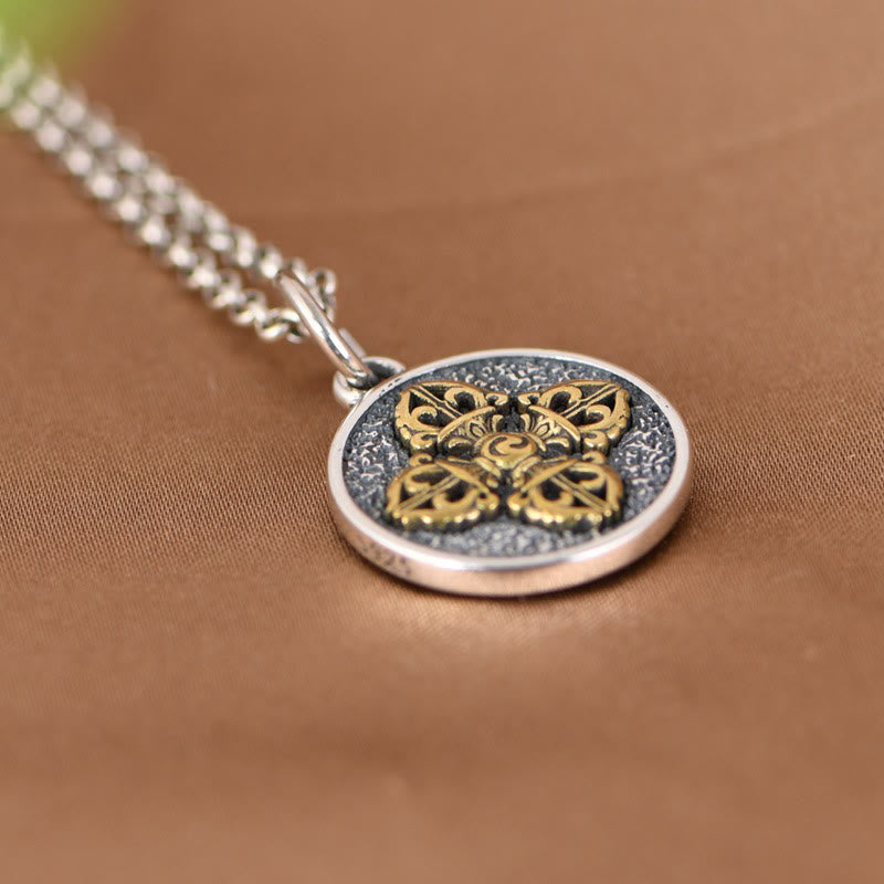 Double Dorje Vajra Necklace | 925 Sterling Silver Spiritual Pendant