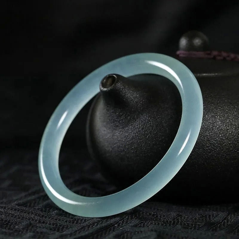 Natural Jade Healing Blessing Bangle Bracelet 58-60mm