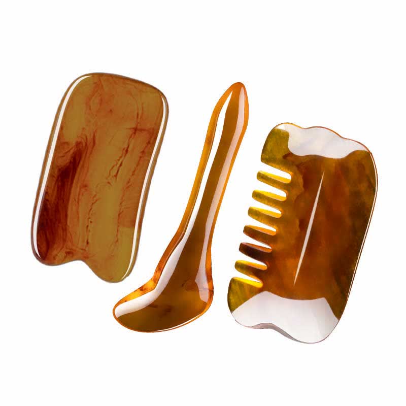 Resin Gua Sha Whole Body Massage Tool Set for Facial Care