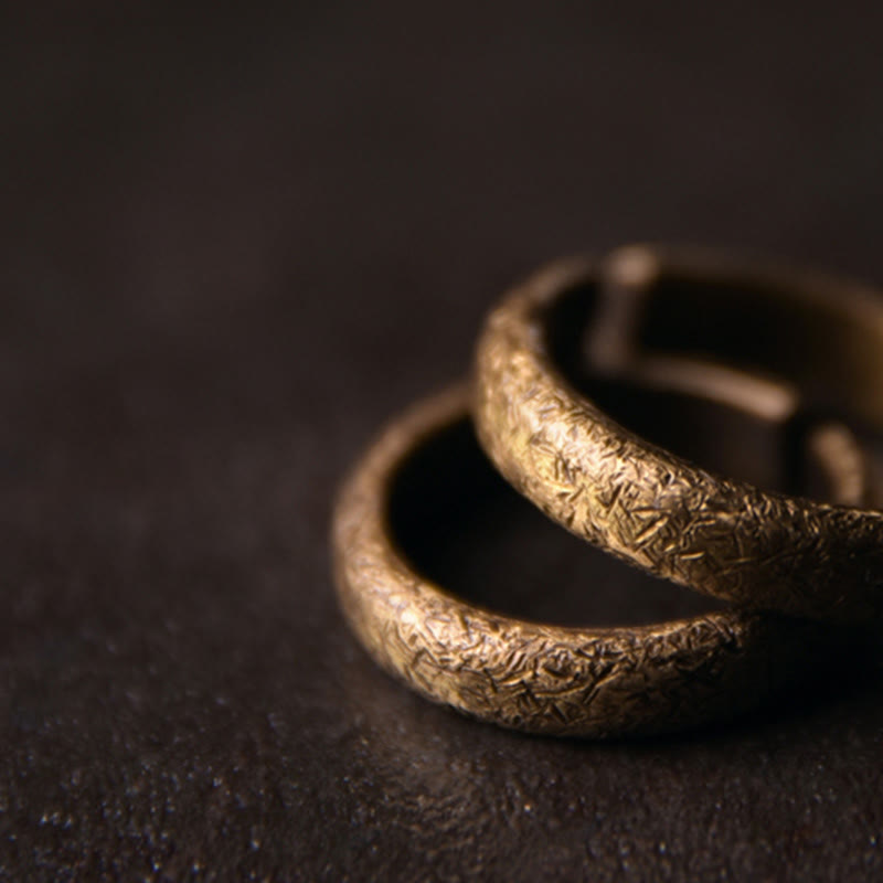 Copper Tibetan Vintage Adjustable Luck Couple Ring