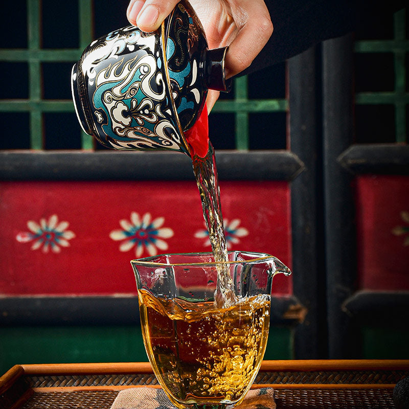 Peking Opera Mask Ceramic Gaiwan Tea Cup 125ml Set