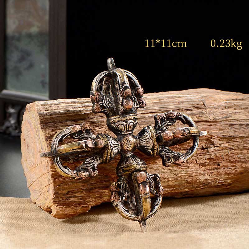 Handmade Copper & Iron Double Dorje Vajra for Meditation