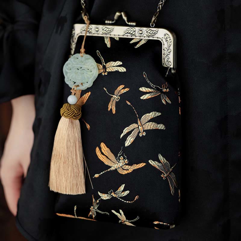 Small Dragonfly Metal Chain Crossbody Bag | Yoga Bags