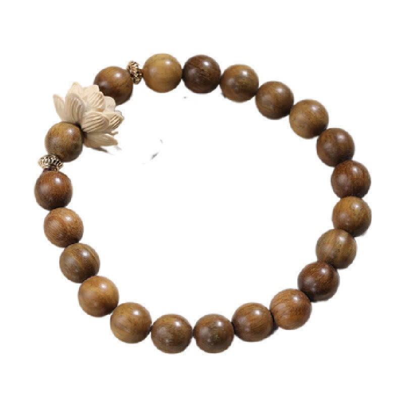 Green Sandalwood Lotus Soothing Bracelet for Tranquility & Peace