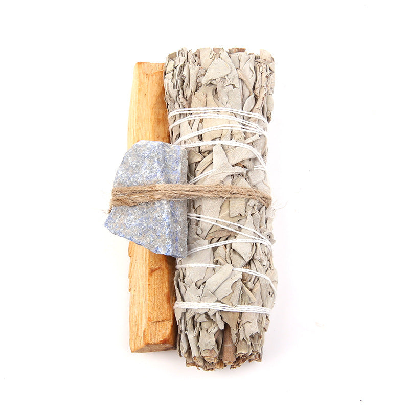 Natural Palo Santo and Crystal Smudge Set for Spiritual Cleansing