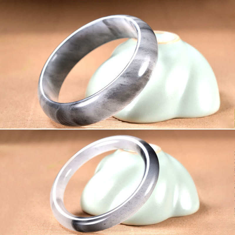 15mm Golden Silk Jade Wealth Bracelet for Luck & Protection