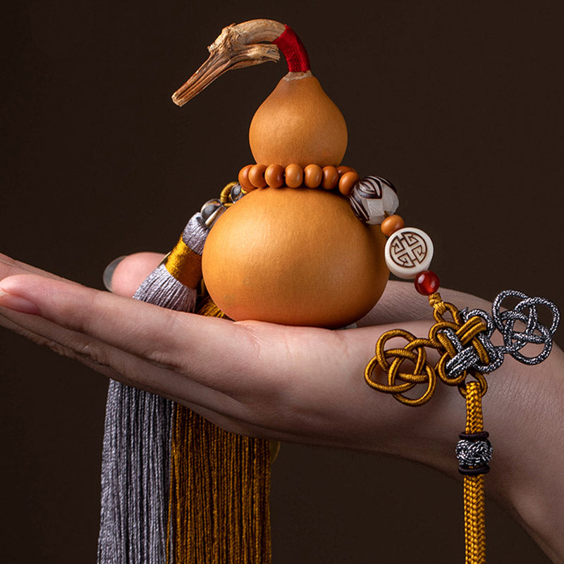 Feng Shui Five Emperor Coins Gourd Tassels 41cm Decoration