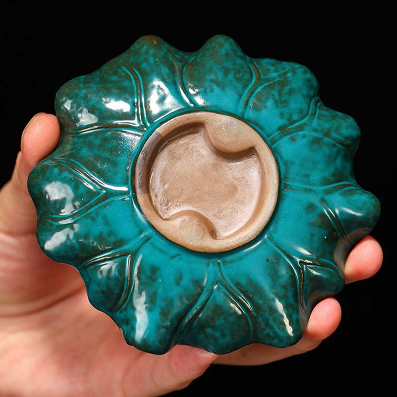 Tibetan Lotus Ceramic Incense Burner | Blessing Decor