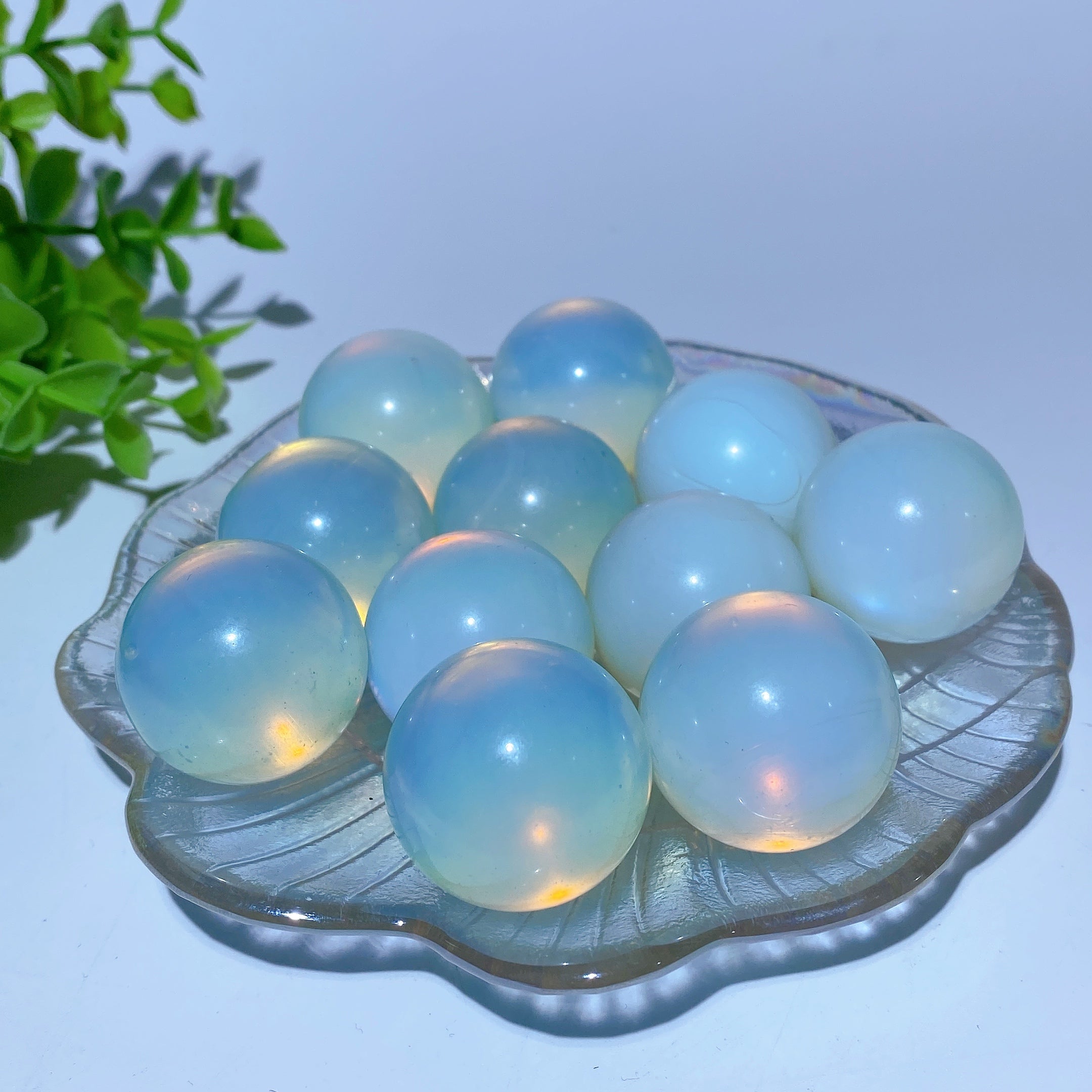 28mm Polished Opalite Crystal Sphere for Healing and Meditation