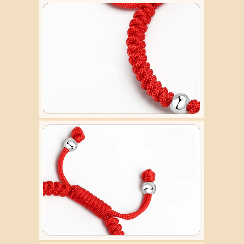 925 Sterling Silver Red String Bracelet Kids | Strength & Protection