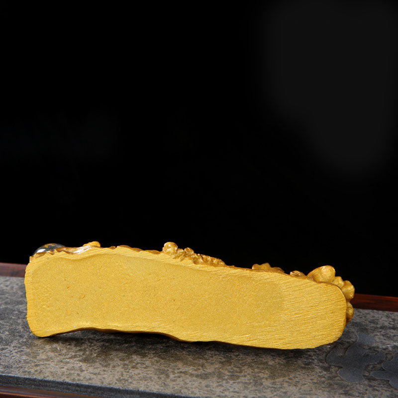 Color Changing Resin Chinese Dragon Figurine for Luck and Success